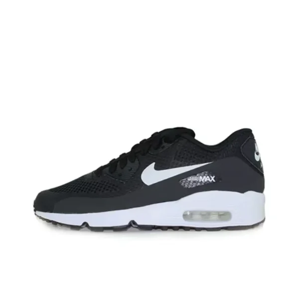 Nike Air Max 90 Women's Black and White Breathable Retro Waffle Shoes Non-slip Shock-absorbing Casual Shoes 833475-001