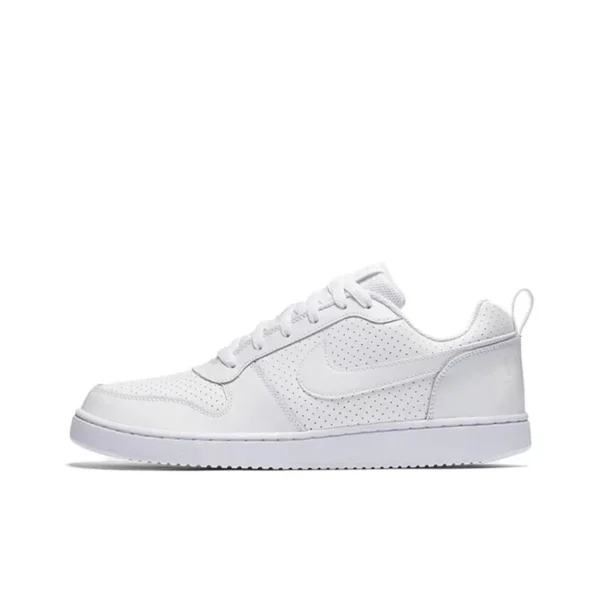 Nike Court Borough Low triple white leather retro anti slip shock-absorbing and wear-resistant low top board shoes for men