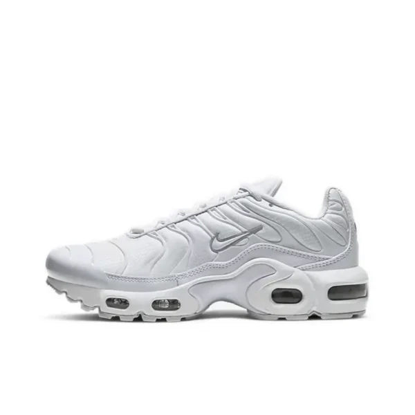 Nike Air Max Plus TN Women and Men Pure White Anti-slip, Abrasion-resistant, Air-cushioned Sports, Running Shoes CW7044-100