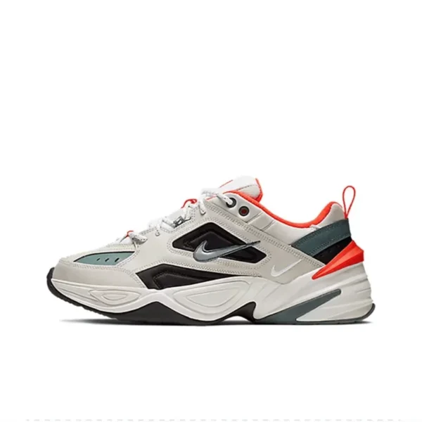 Nike Air Monarch IV Women and Men Grey Orange Breathable Lightweight Fashion Vintage Sports Casual Daddy Shoes CI2969-001